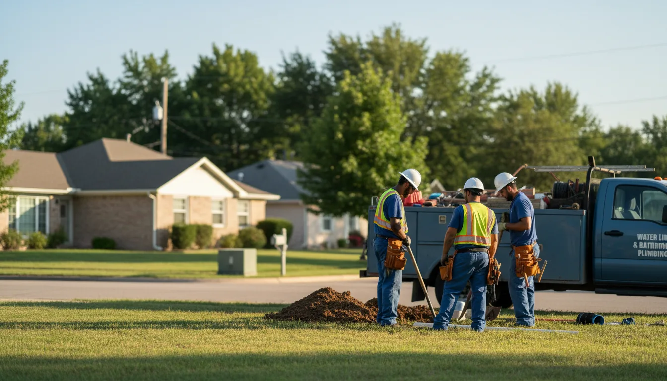 Residential water line and bathroom plumbing service in Bridgeport, MI